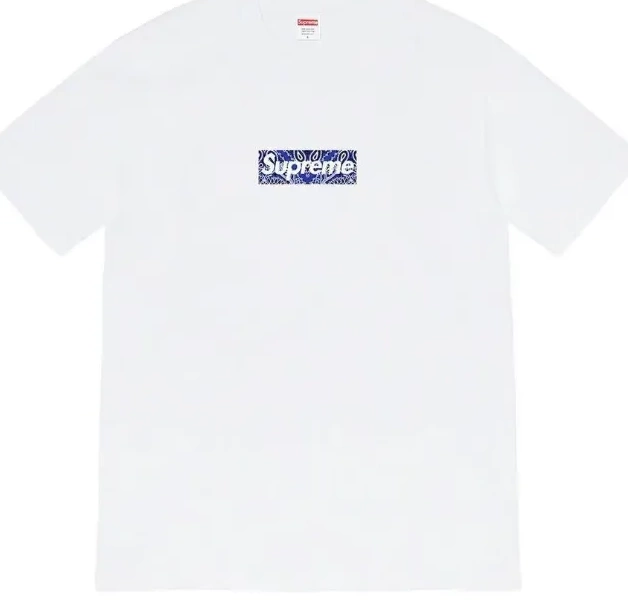 White T-shirt Black L Bandana S M Logo 19FW Cashew sleeved Bogo Blossom Box Short Tee XL 0921